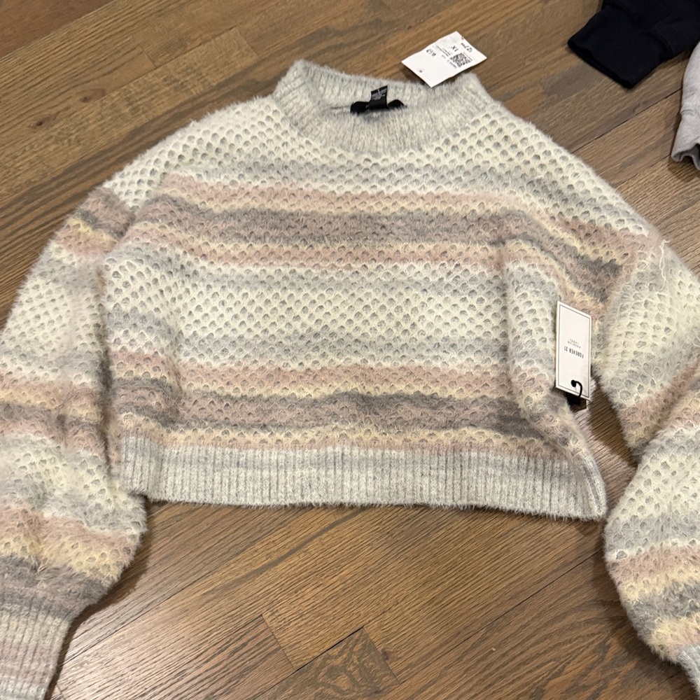 Forever 21 Multicolor Textured Turtleneck Sweater